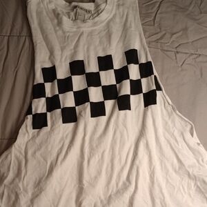 Forever 21 Black and White Checkered Sleeveless Top
